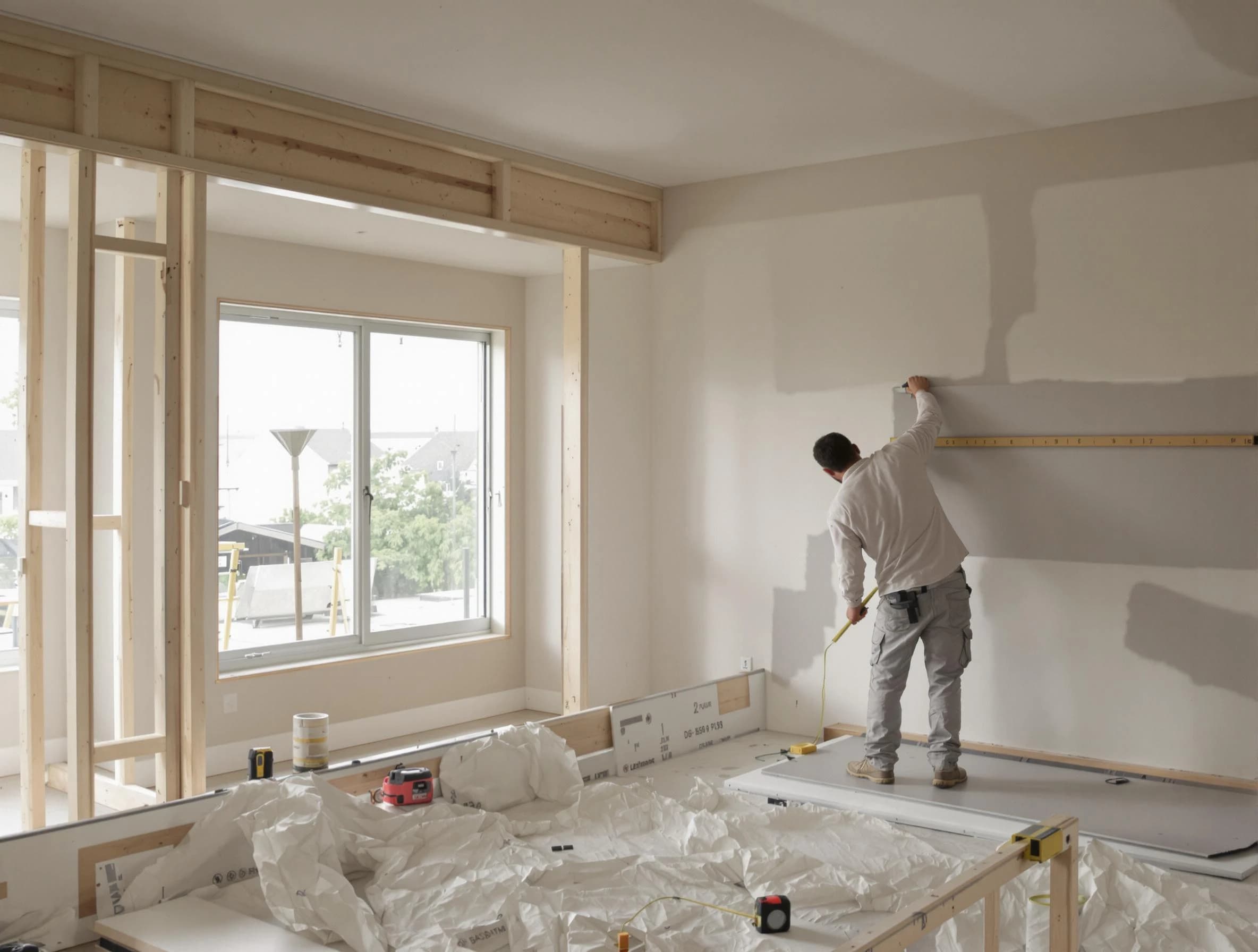 Solon House Painters installing new drywall in Solon, OH