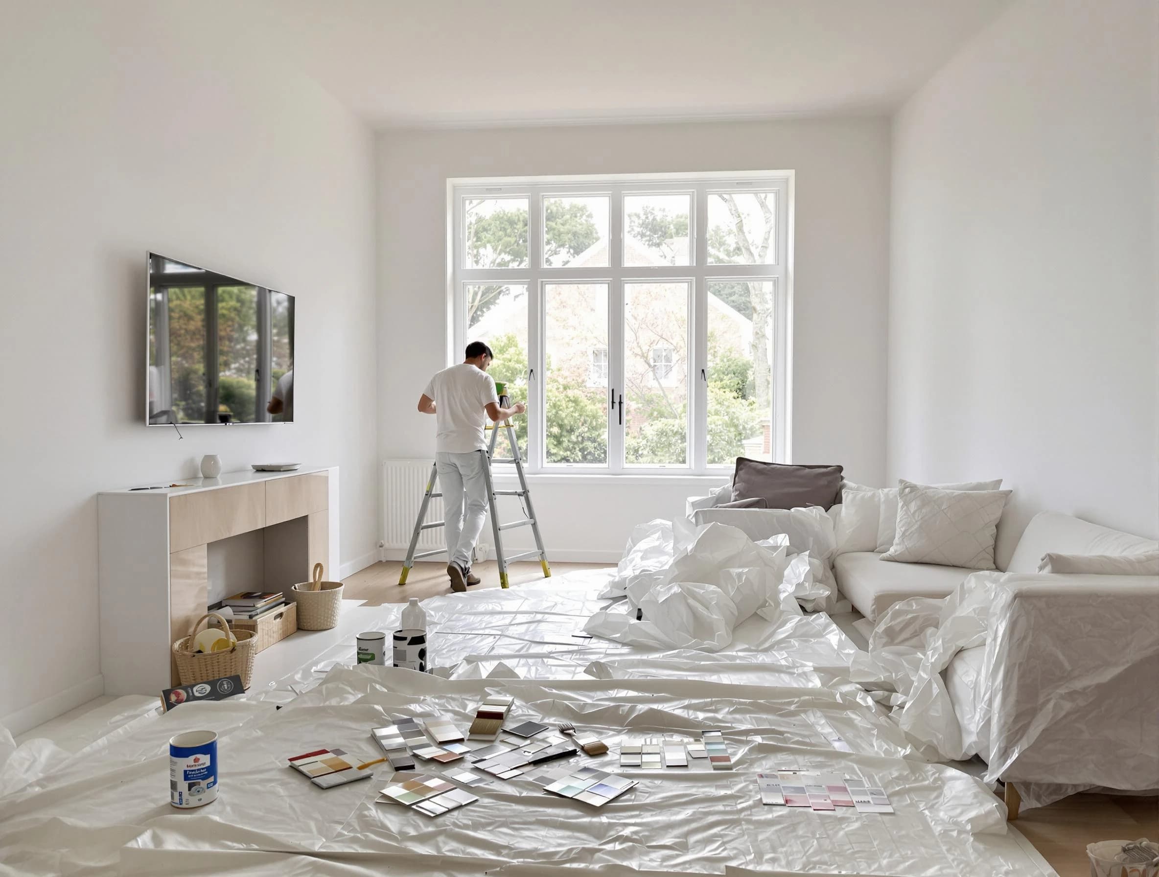 Solon House Painters professional applying interior paint in Solon, OH